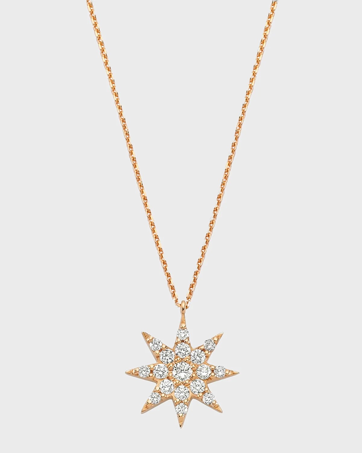 BeeGoddess 14k Rose Gold Venus Star Necklace Neiman Marcus