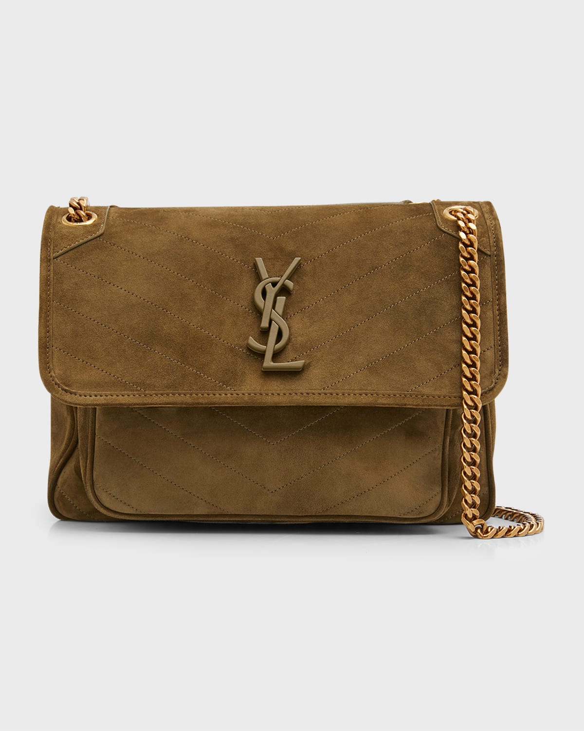 Saint Laurent Niki Monogram YSL Large Flap Shoulder Bag Neiman Marcus