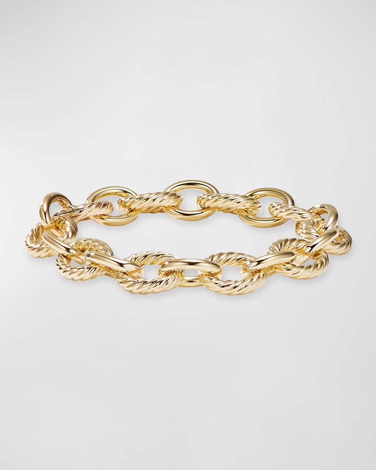 David Yurman Oval ExtraLarge Link Bracelet with Gold Neiman Marcus