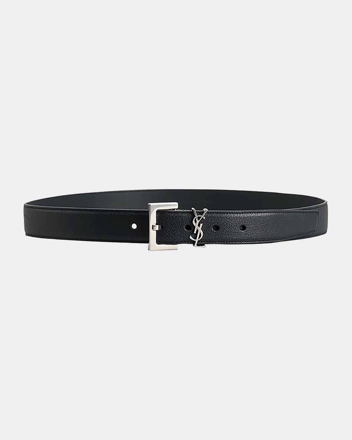 Saint Laurent YSL Monogram Suede Belt Neiman Marcus