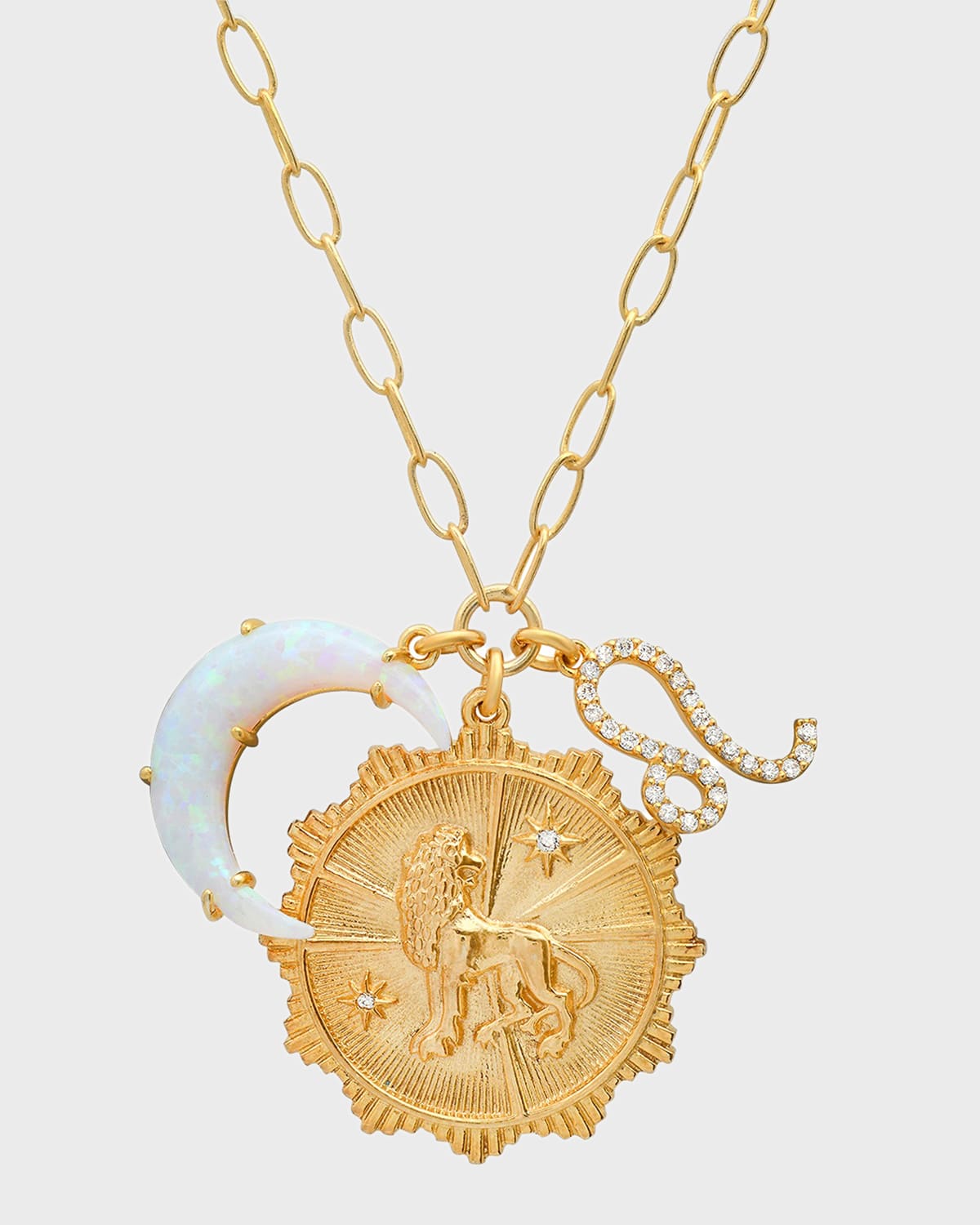 Tai Zodiac Charm Necklace w/ Moonstone Neiman Marcus