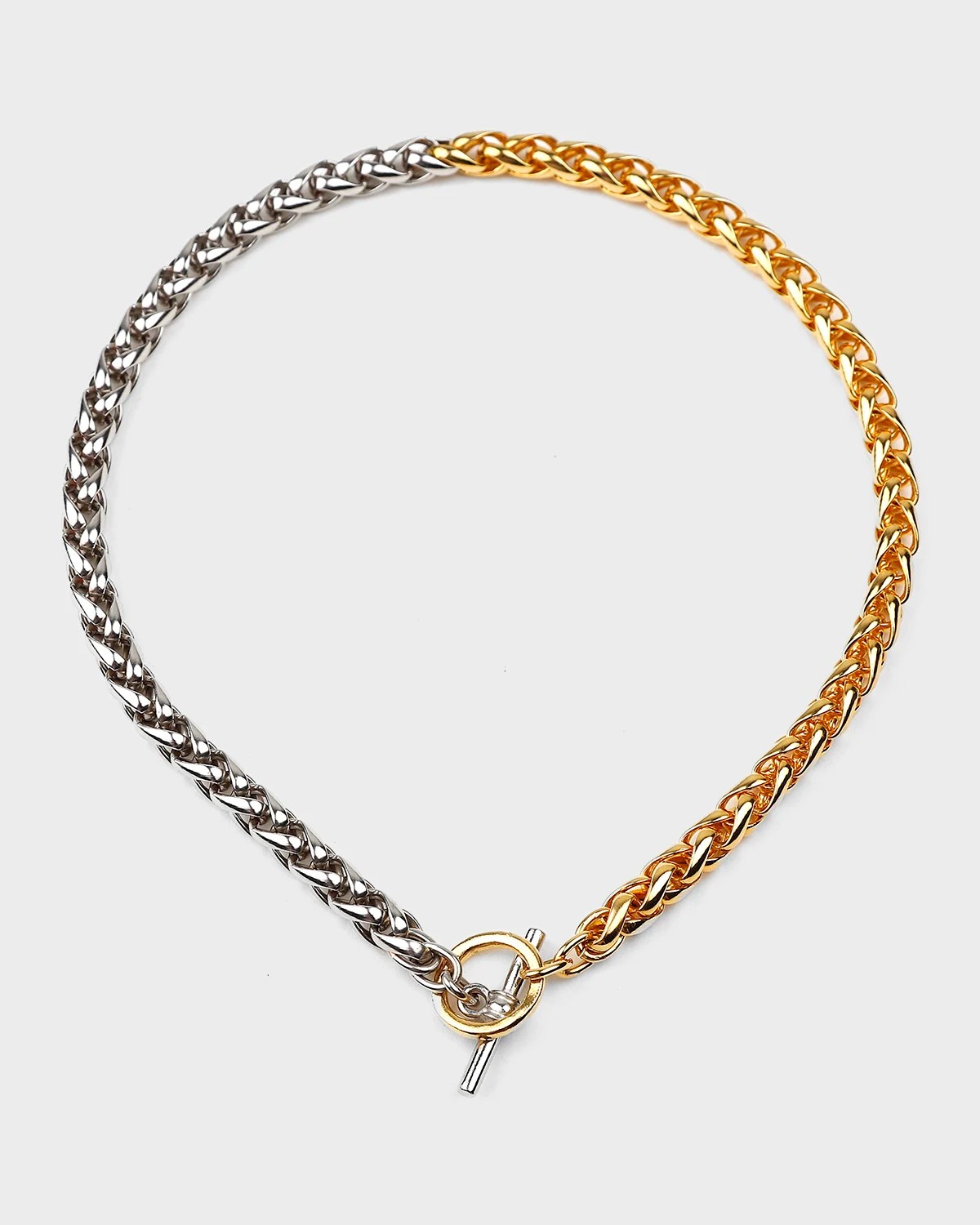 BenAmun TwoTone Link Necklace, 18"L Neiman Marcus