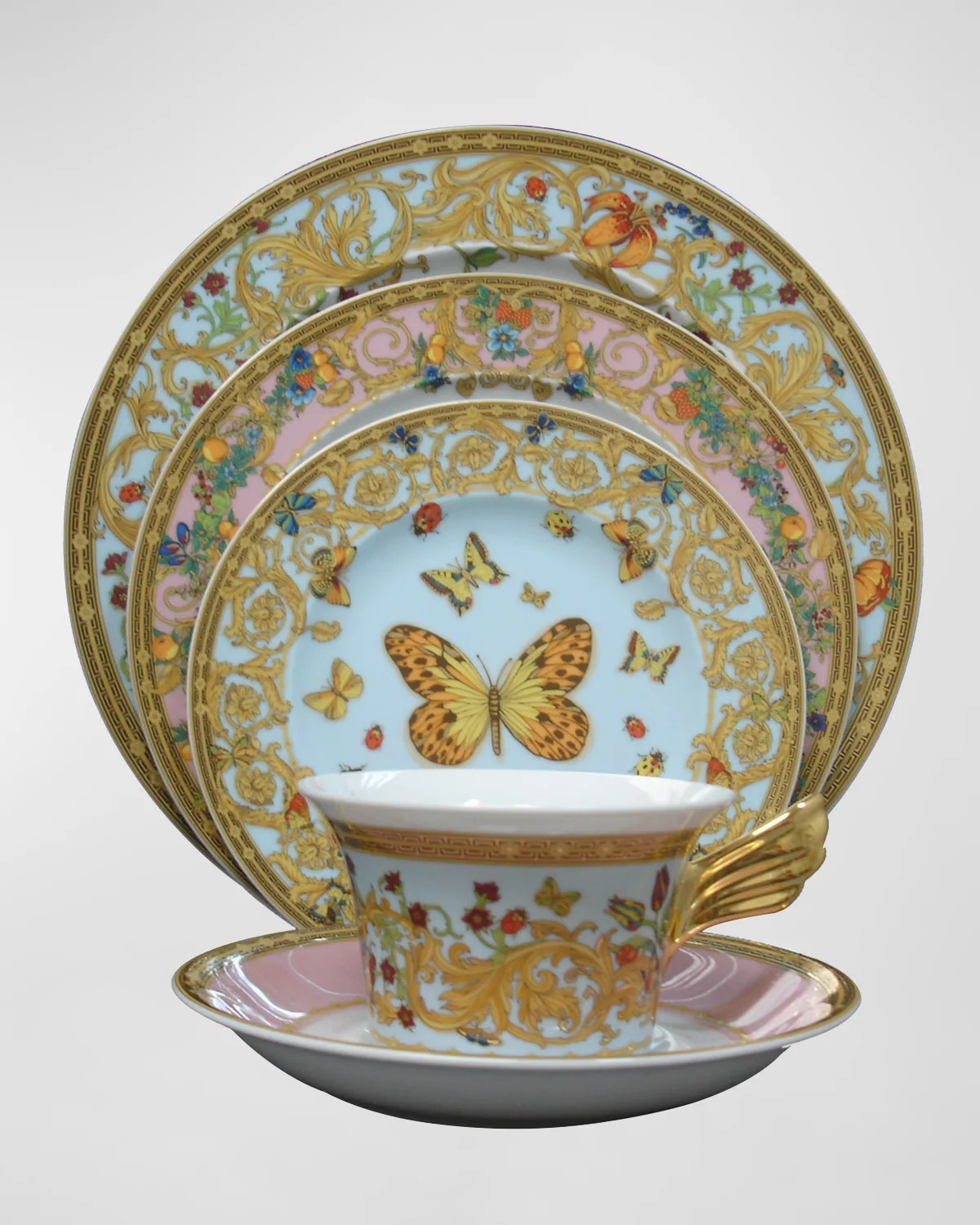 Versace Butterfly Garden Charger Neiman Marcus