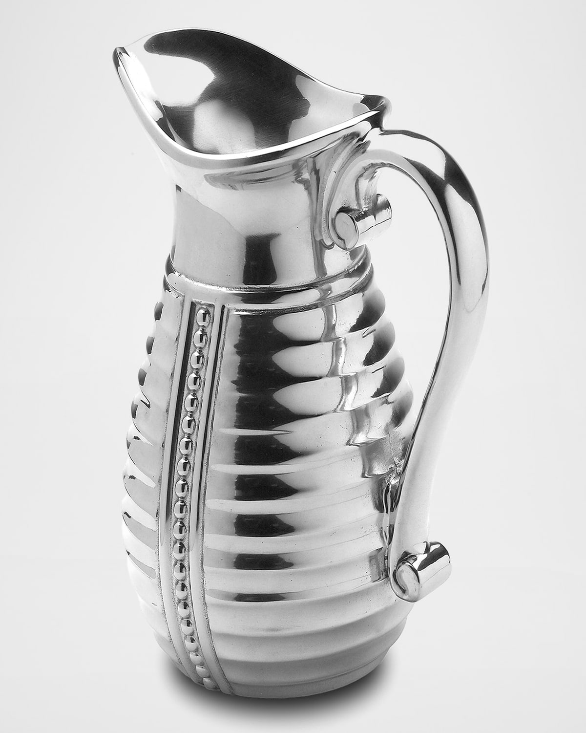 Wilton Armetale Flutes & Pearls Bread Basket Neiman Marcus