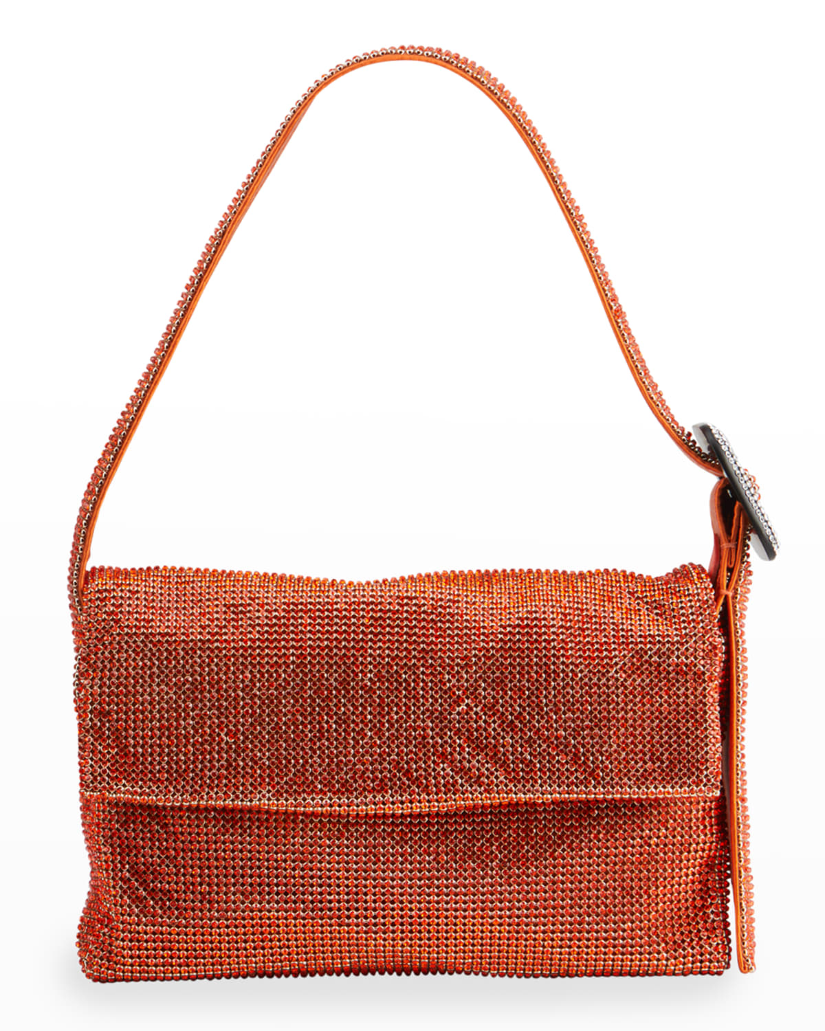 Benedetta Bruzziches Vitty La Mignon Rhinestone Mesh Shoulder Bag