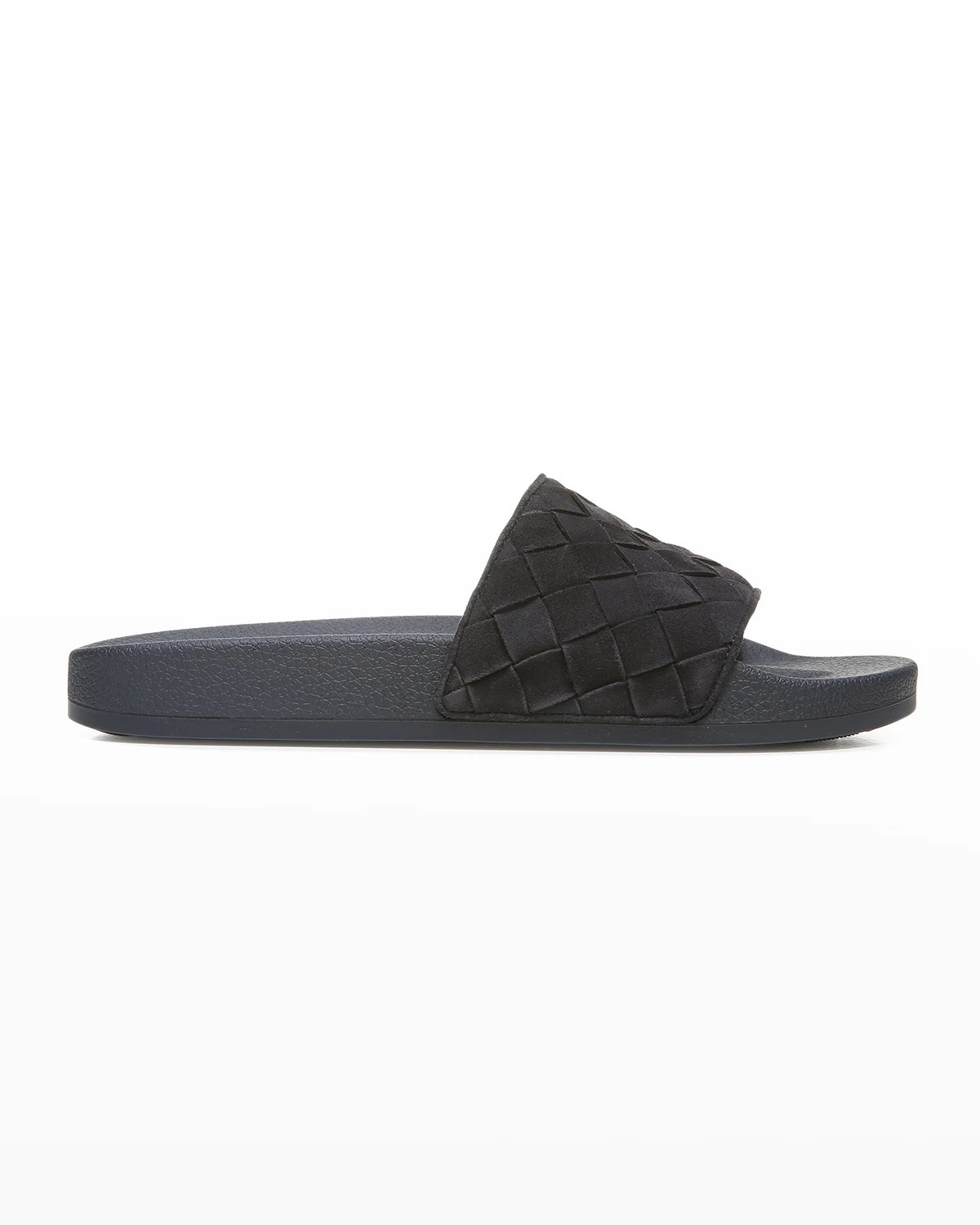 Versace Men's Tonal Greek Key Slippers Neiman Marcus