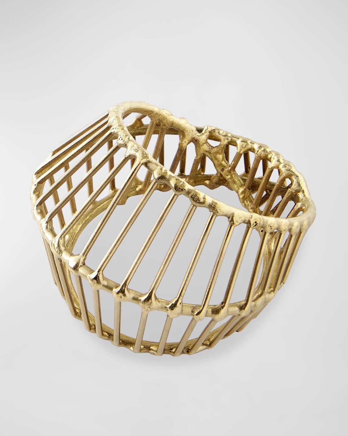 Kim Seybert Cage Napkin Ring, Gold/Black Neiman Marcus
