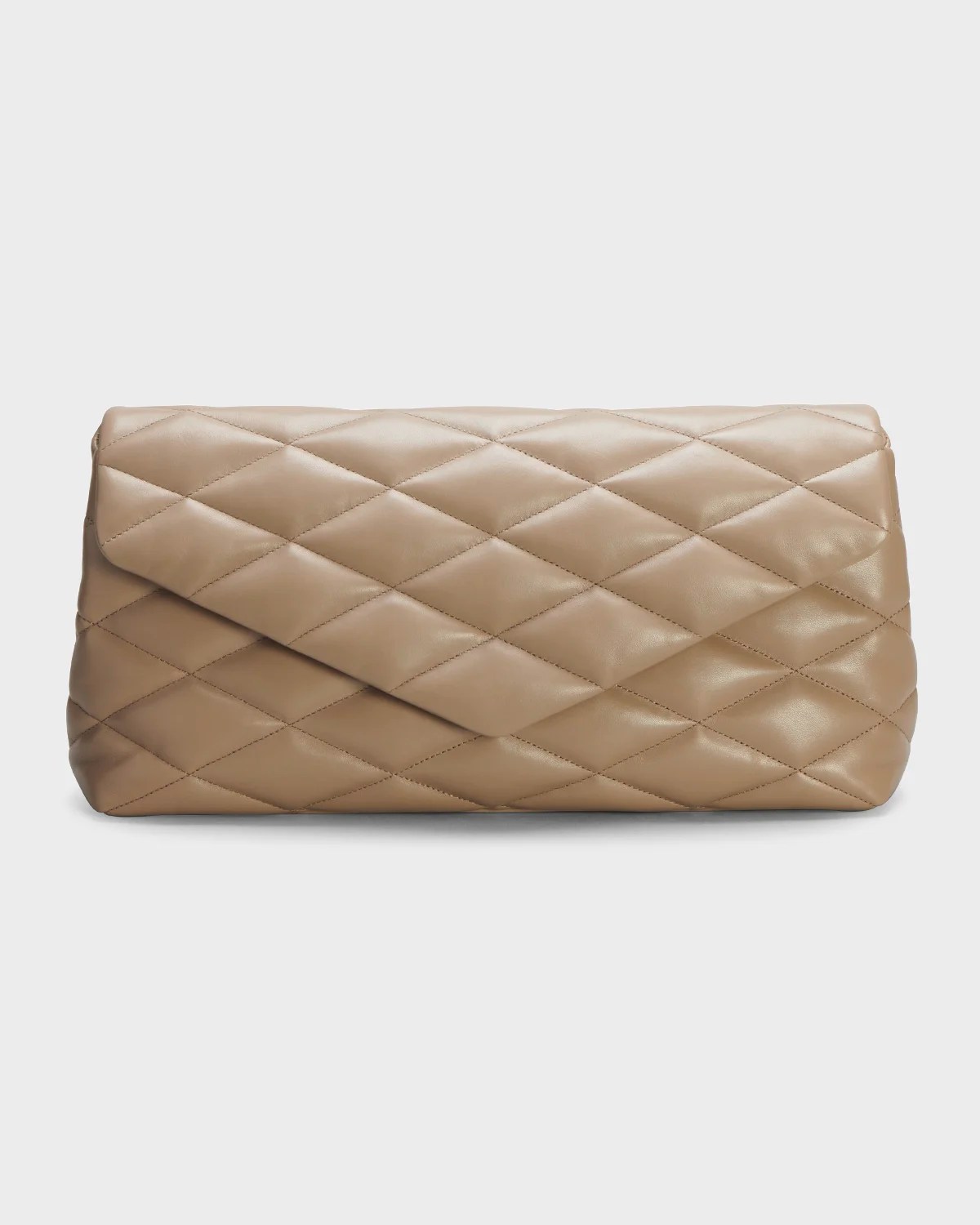 Saint Laurent YSL Envelope Flap Leather Clutch Bag Neiman Marcus