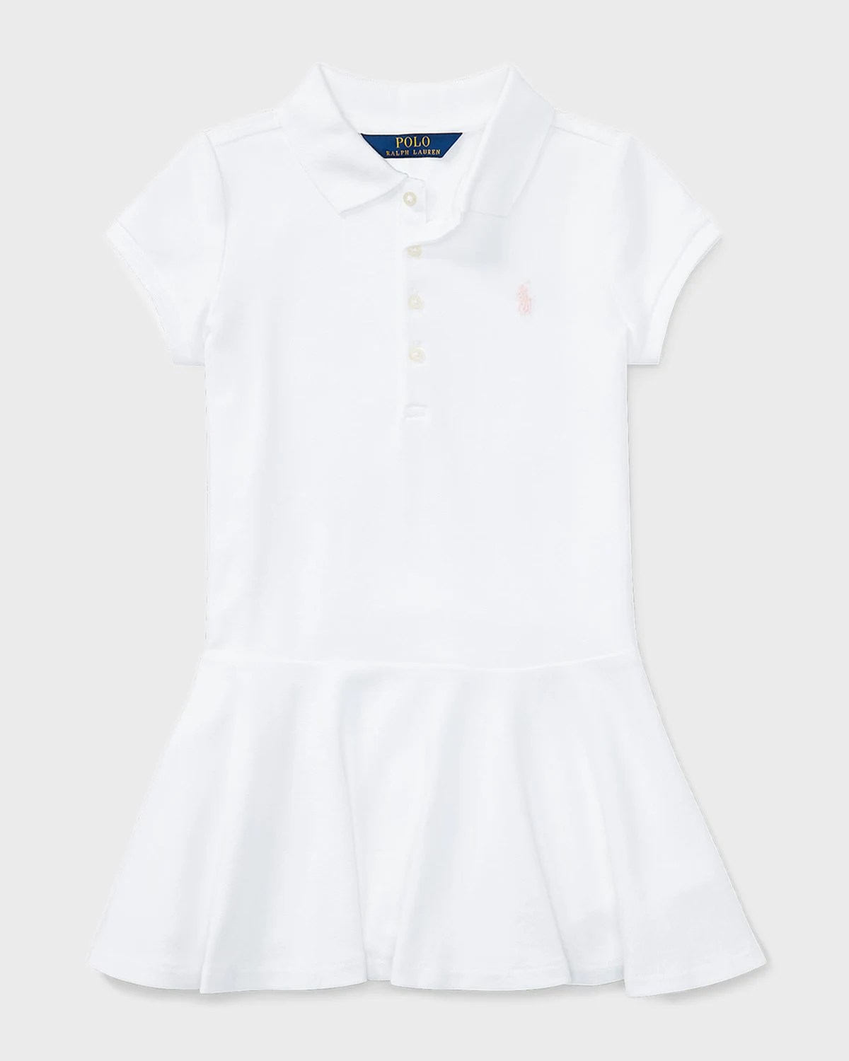 Ralph Lauren Childrenswear Girl's Logo Embroidered DropWaist Polo