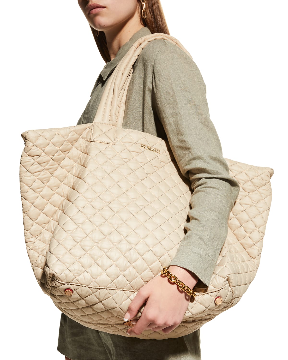 MZ WALLACE Metro Deluxe Quilted Nylon Tote Bag