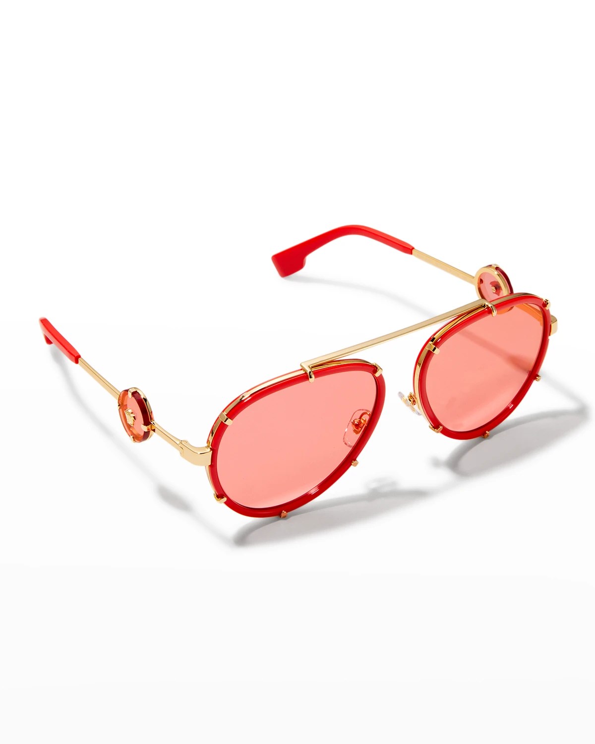 Versace Men's Medusa Metal Aviator Sunglasses Neiman Marcus