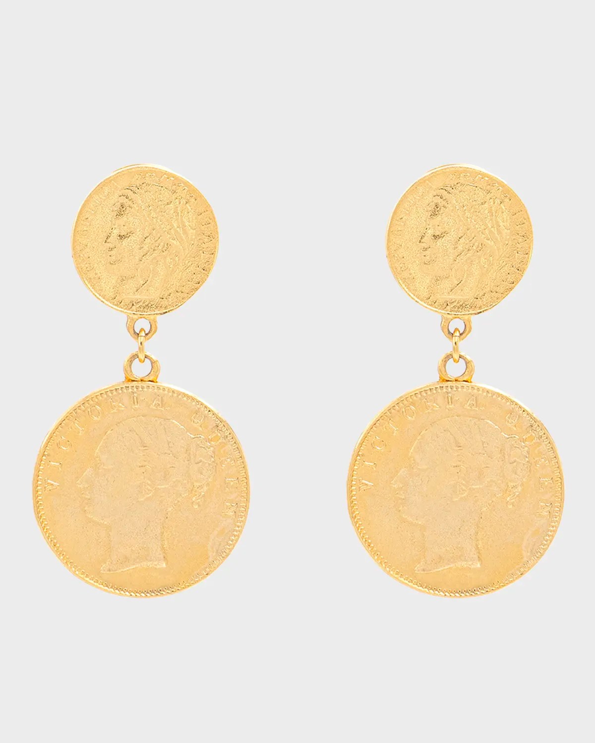 BenAmun Gold Ball ClipOn Earrings Neiman Marcus