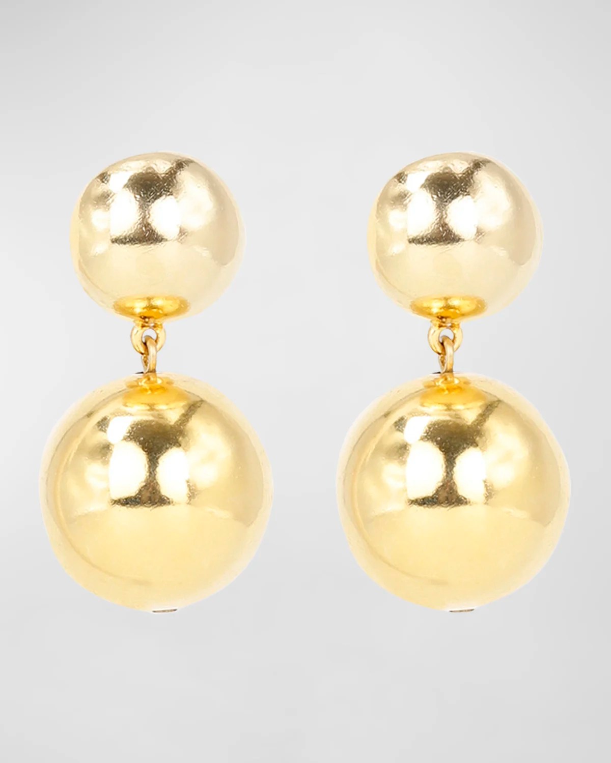 BenAmun Gold Ball Statement ClipOn Earrings Neiman Marcus