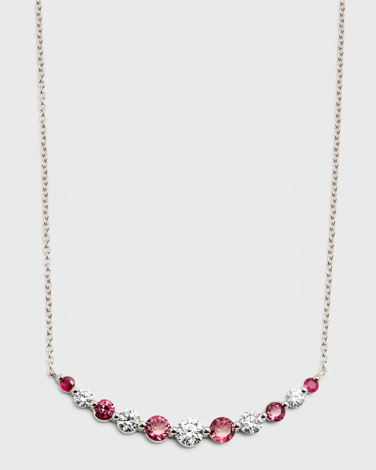 Neiman Marcus Diamonds 18K White Gold Round Sapphire & Round Diamond GH