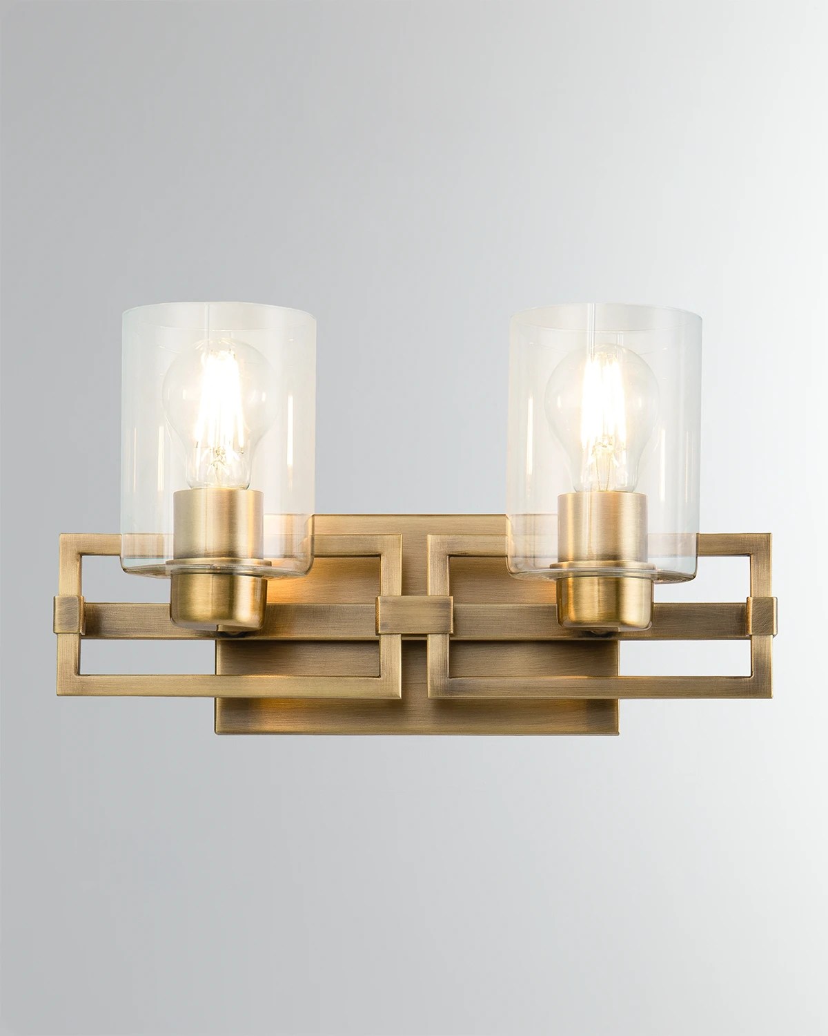 Lucas + McKearn Rampart 2Light Bath Vanity Light Neiman Marcus