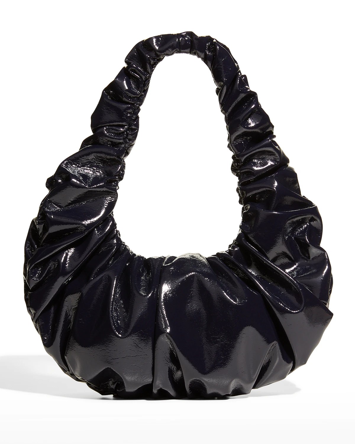 Nanushka Anja Ruched Satin Shoulder Bag Neiman Marcus