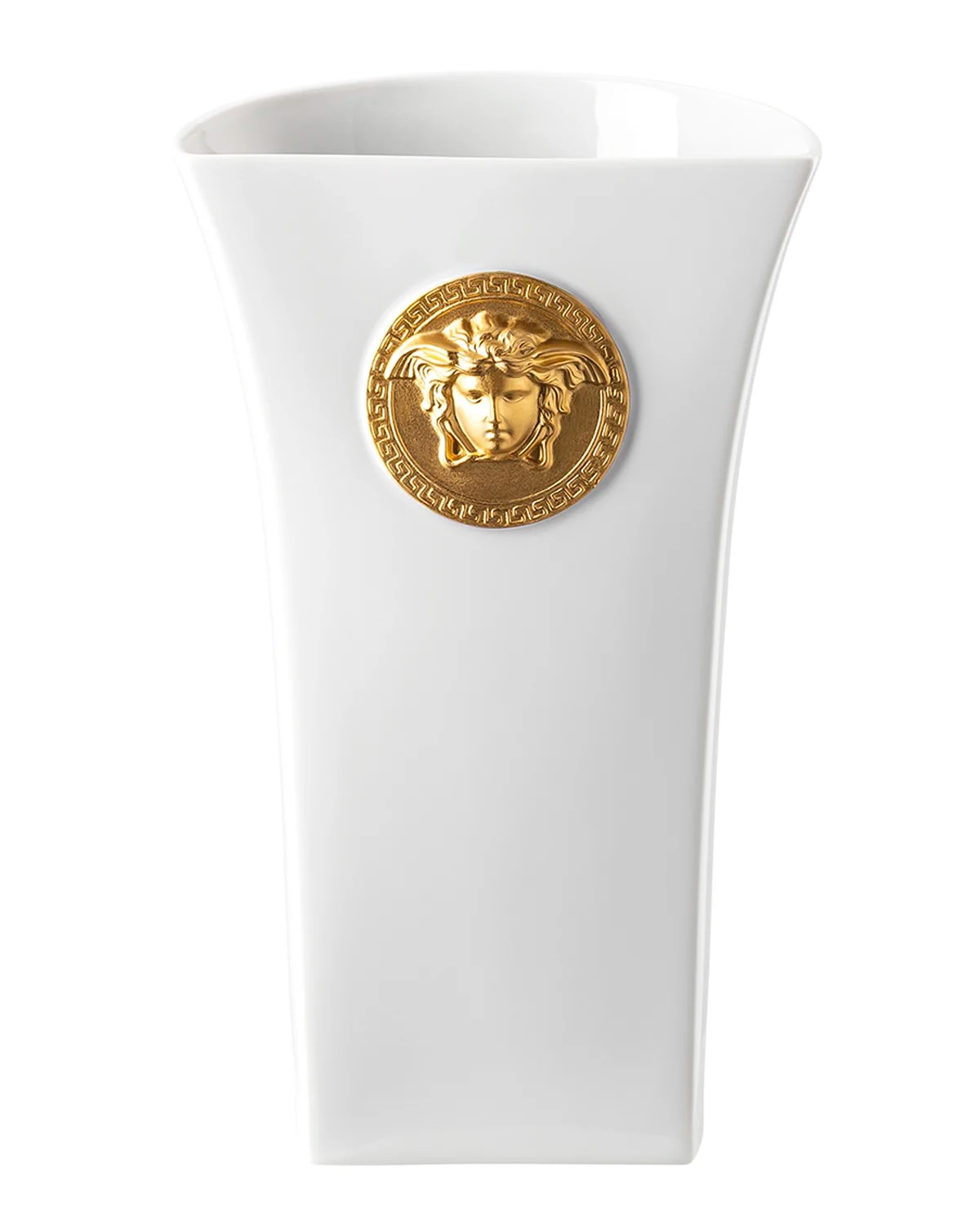 Versace Medusa Grande Vase in White 3.5" Neiman Marcus