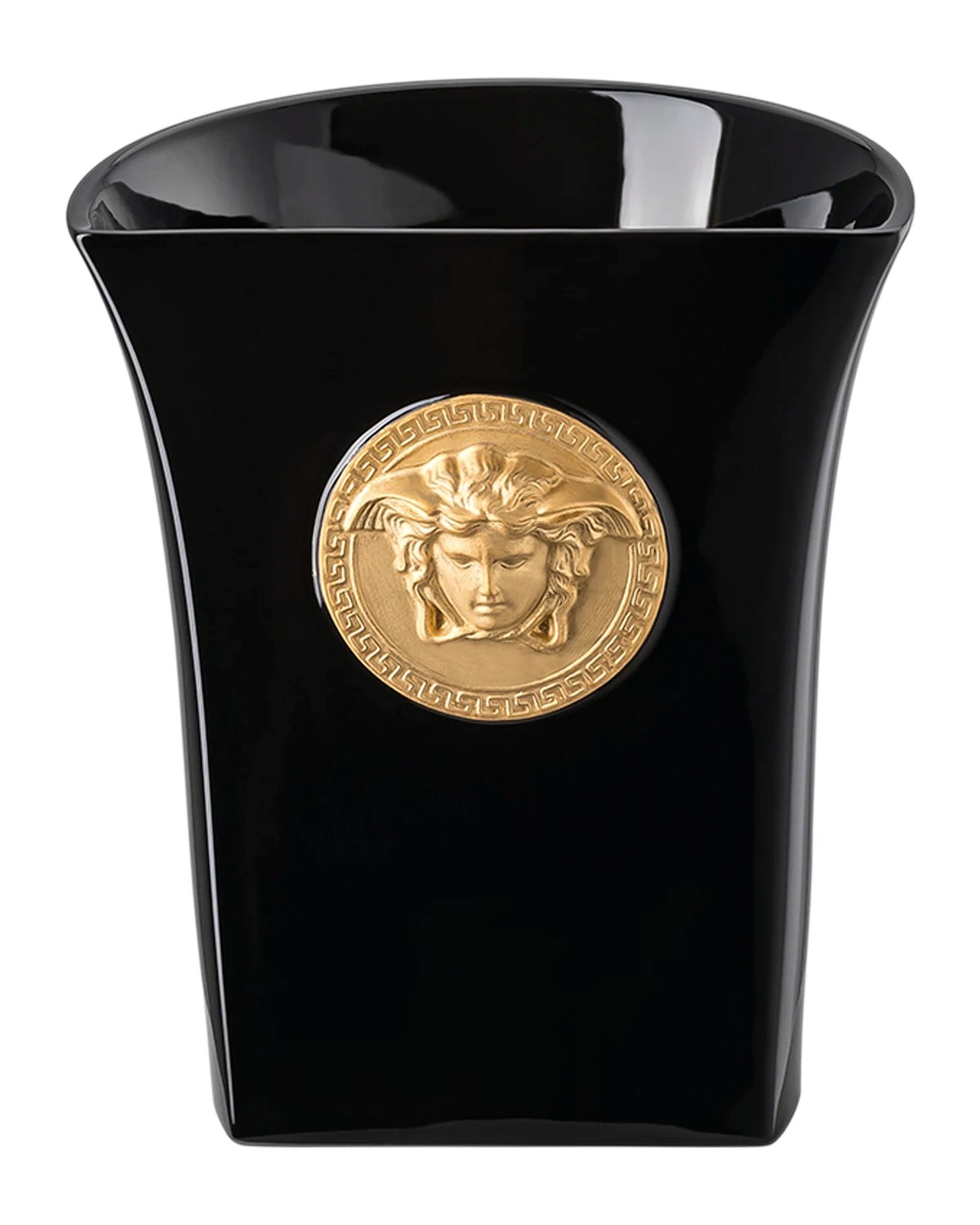 Versace Medusa Grande Vase in Black 6" Neiman Marcus