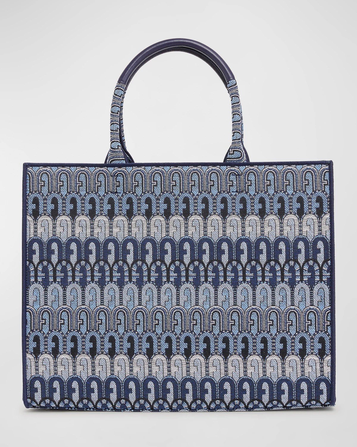 Furla Opportunity Large Arch Logo Jacquard Tote Bag Neiman Marcus