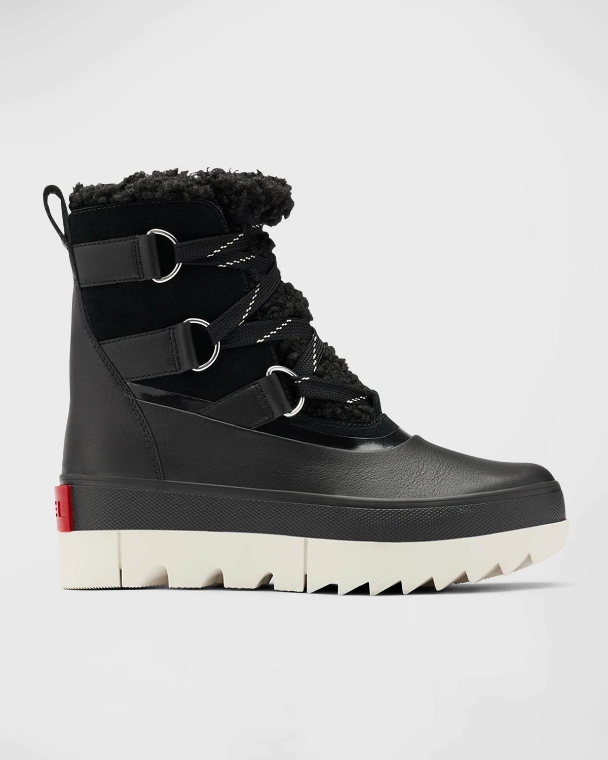 Sorel Joan Of Arctic Leather FauxFur Snow Booties Neiman Marcus