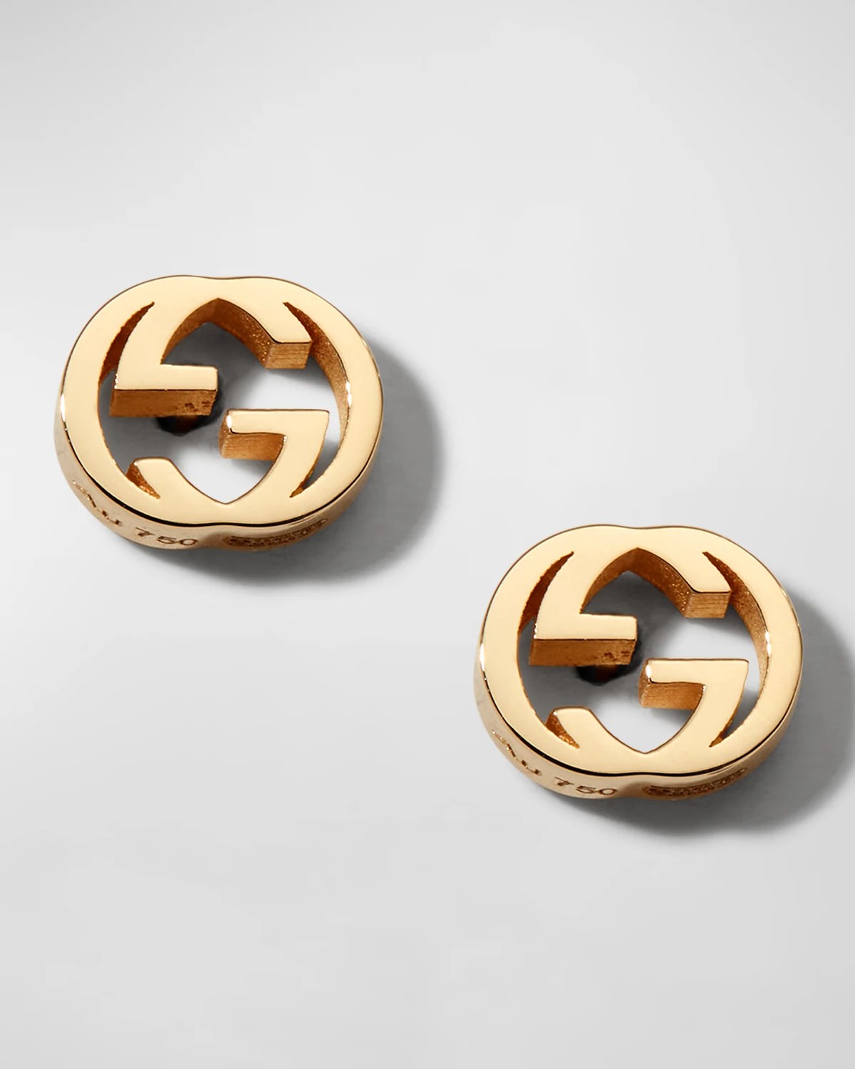 Gucci 18k Rose Gold Running G Stud Earrings Neiman Marcus