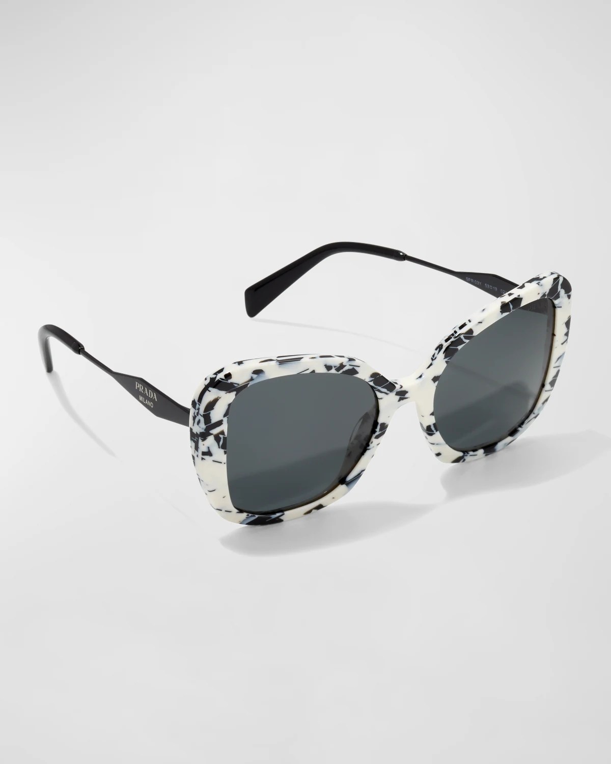 Prada Bicolor Acetate CatEye Sunglasses Neiman Marcus
