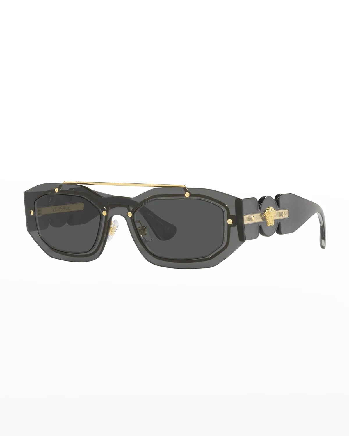 Versace Men's Mirrored Geometric Sunglasses Neiman Marcus