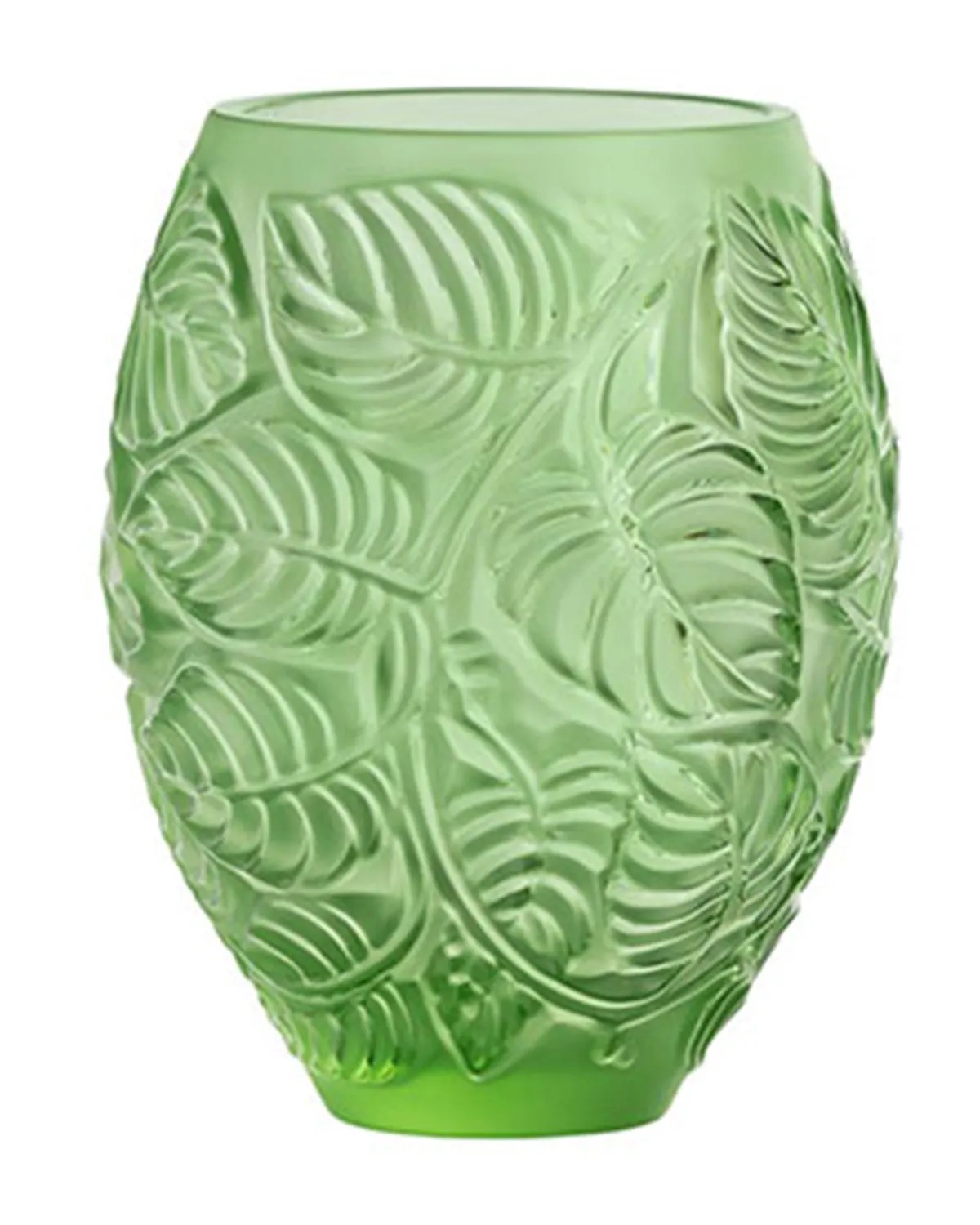 Lalique Mures Vase, Green Neiman Marcus