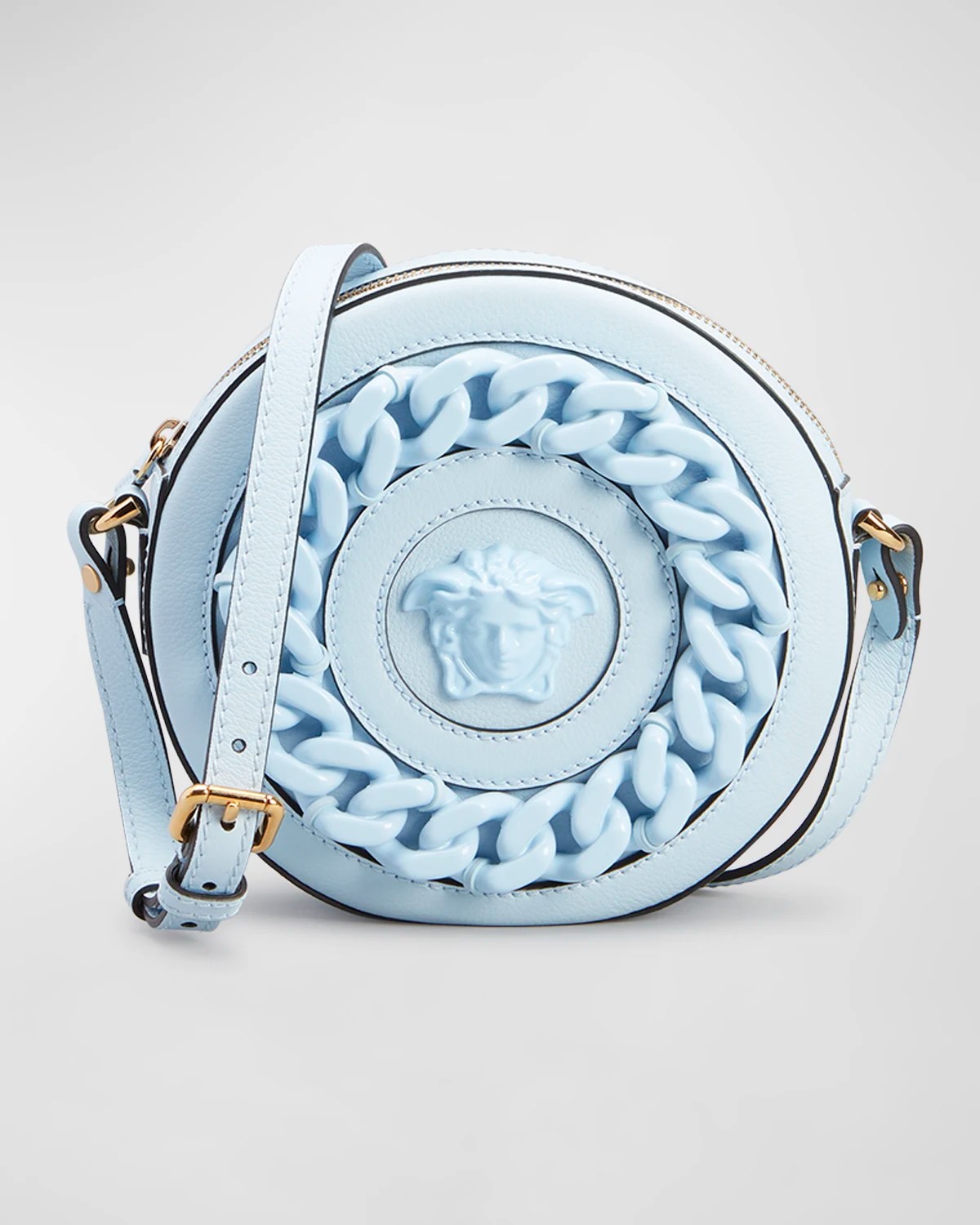 Versace La Medusa Disco Round Crossbody Bag Neiman Marcus