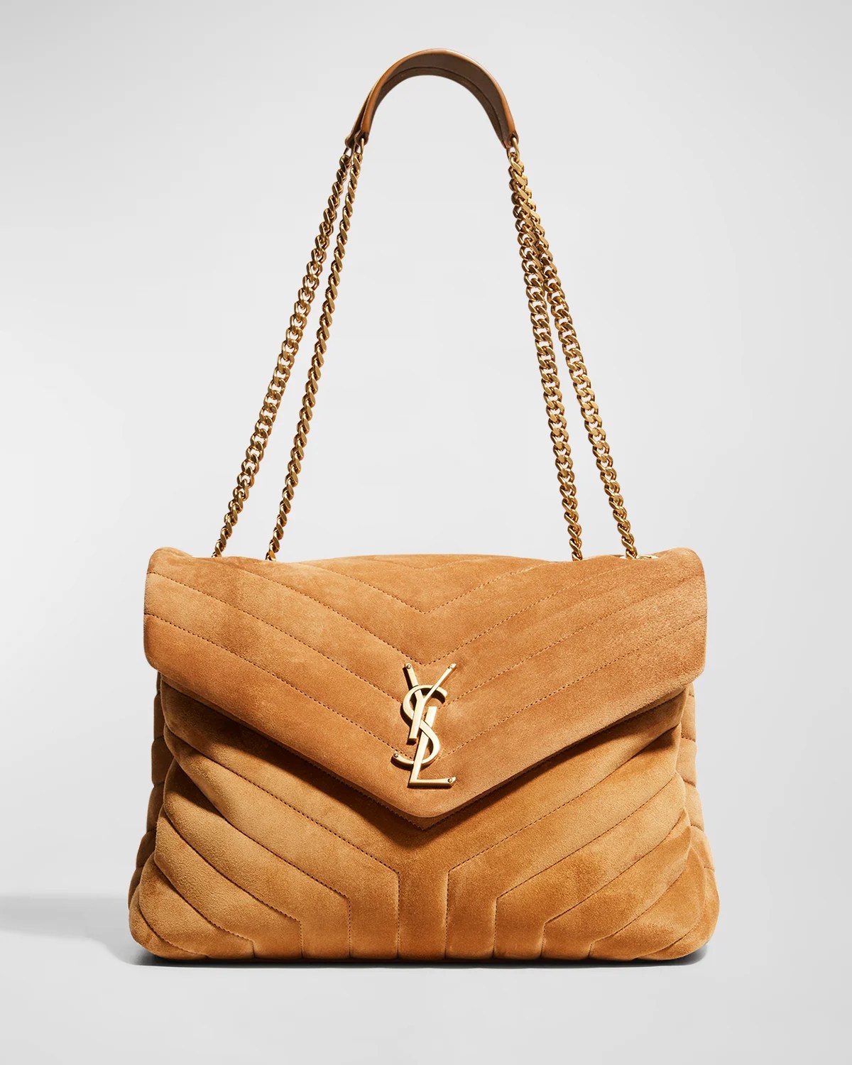 Saint Laurent Loulou Medium Quilted Suede Shoulder Bag Neiman Marcus