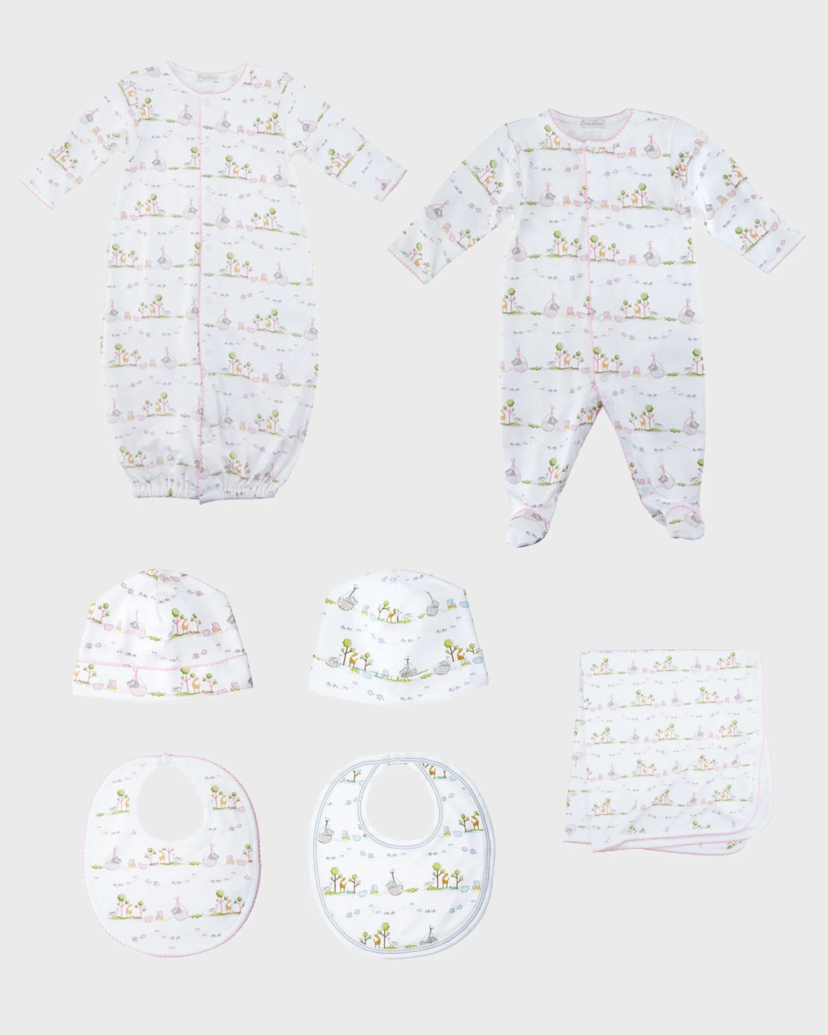 Kissy Kissy Noah's Ark Printed Footie Pajamas, Size Newborn9 Months