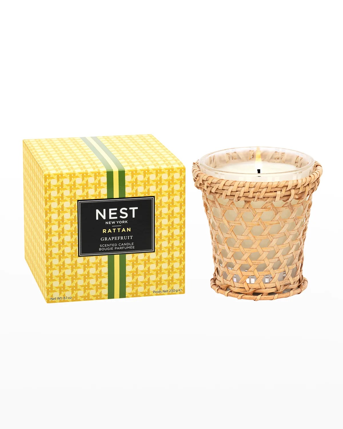 NEST New York 8.1 Rattan Bamboo Classic Candle Neiman Marcus