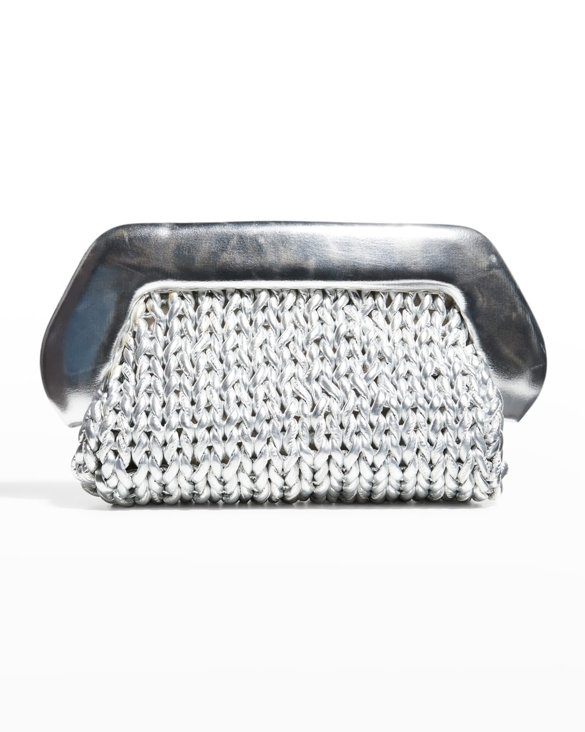 THEMOIRE Bios Knit Laminated Clutch Bag Neiman Marcus