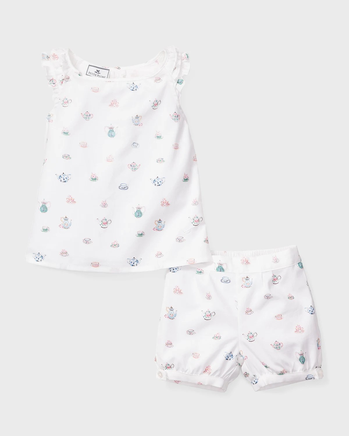 Petite Plume Kid's Seersucker Pajama Short Set, Size 6M14 Neiman Marcus