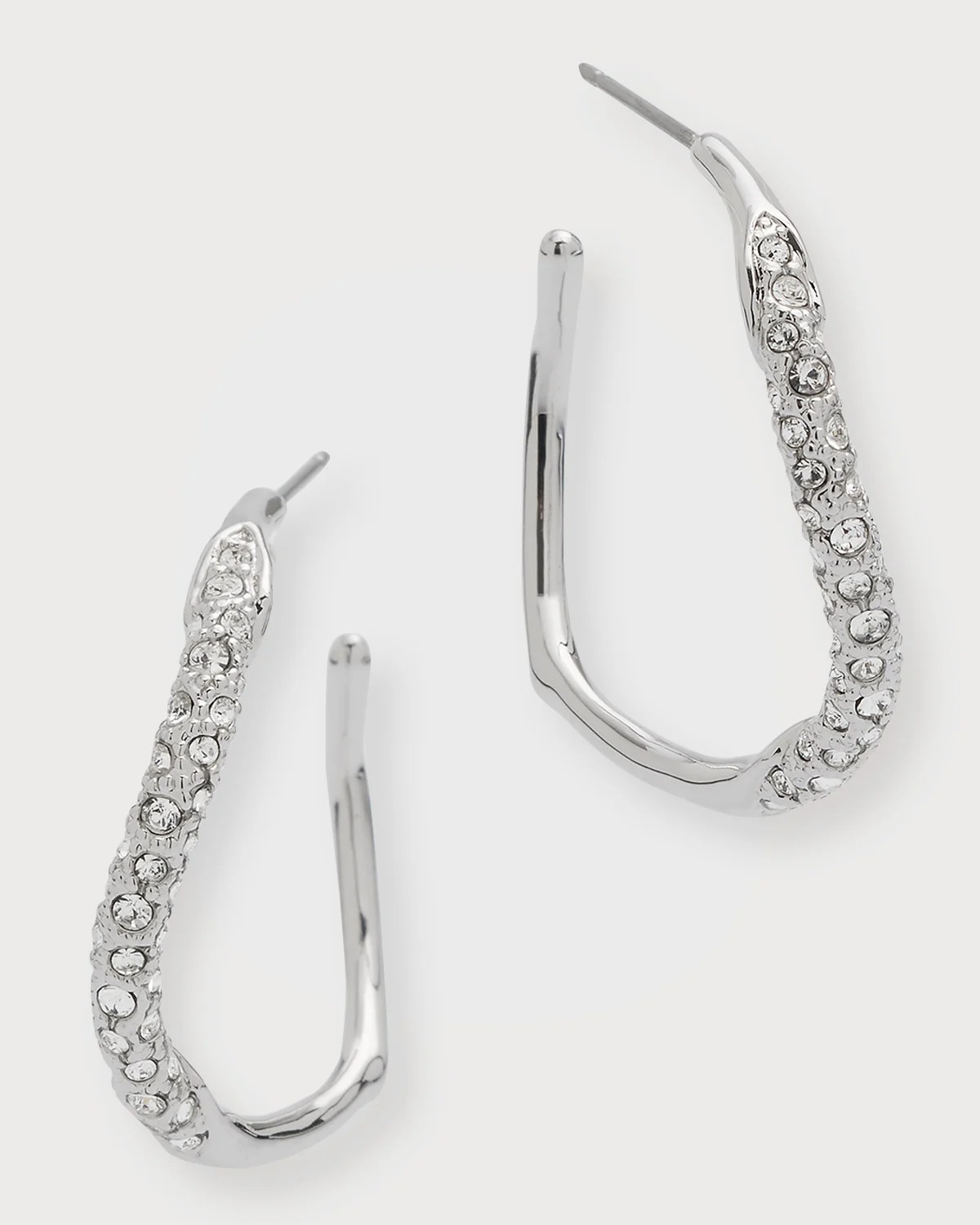 Alexis Bittar Intertwined TwoTone Pave Hoop Earrings Neiman Marcus