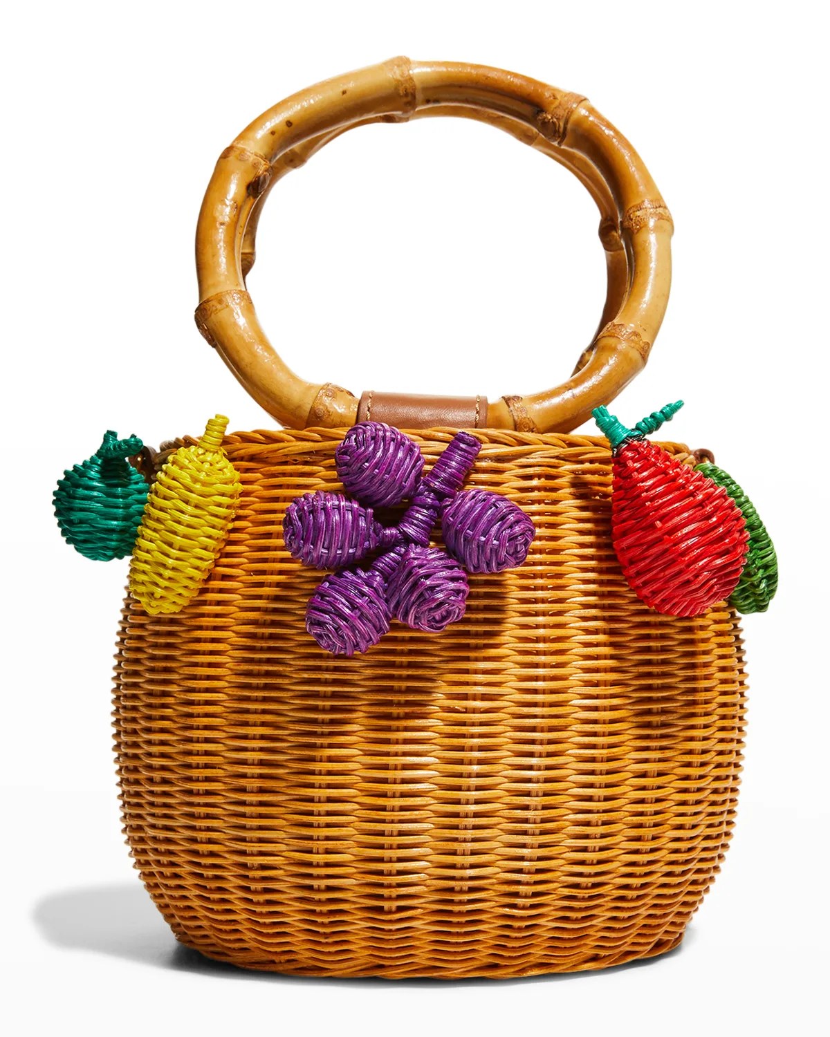 Serpui Kim Feather Basket TopHandle Bag Neiman Marcus