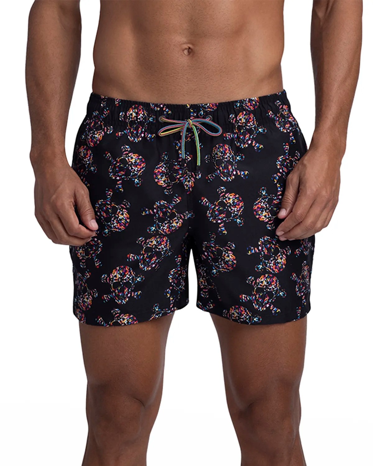 Bugatchi Men's Archer Ocean Sail Swim Trunks Neiman Marcus