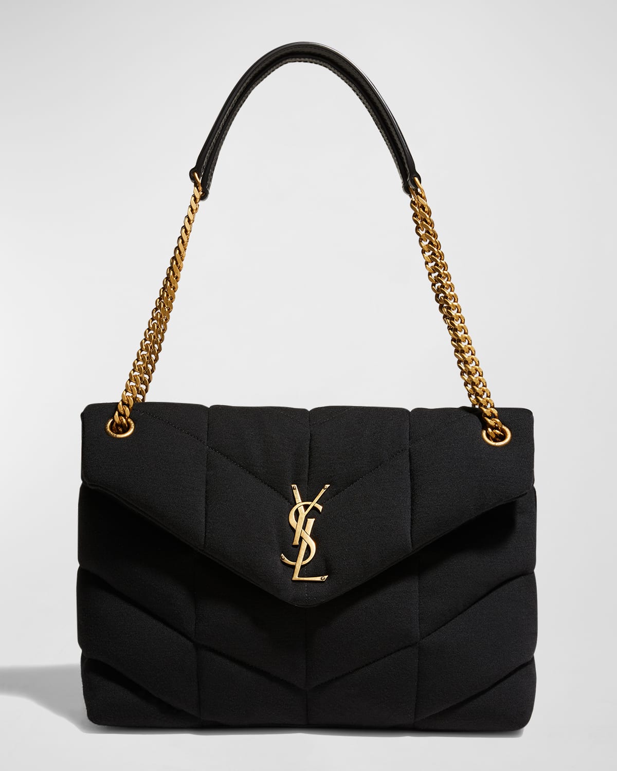 Saint Laurent Puffer Medium YSL Denim Shoulder Bag Neiman Marcus