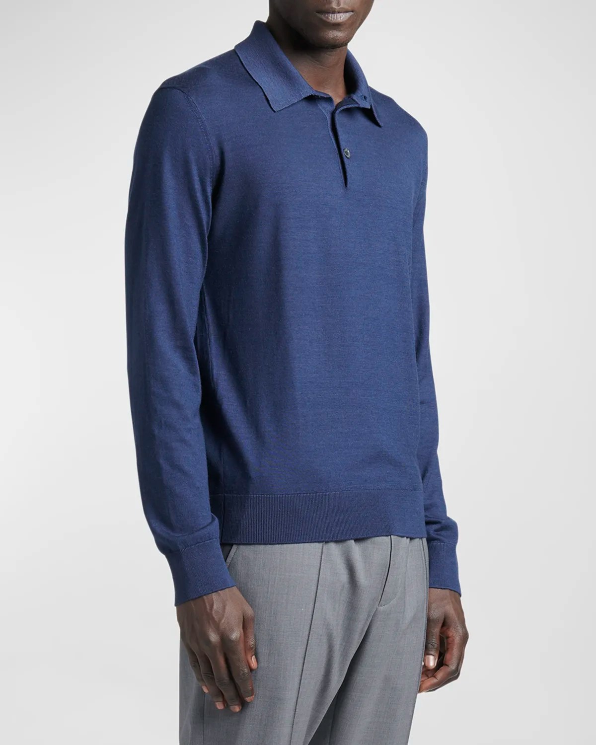 ZEGNA Men's SilkCotton Polo Shirt Neiman Marcus