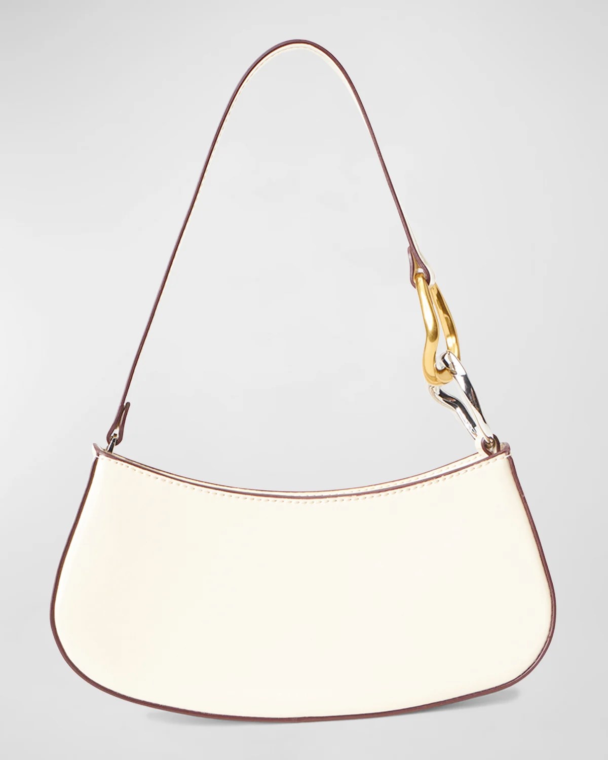 Staud Alec Zip Leather Shoulder Bag Neiman Marcus