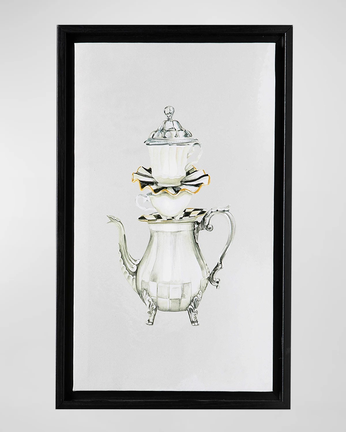 MacKenzieChilds 19.5" Blooming Kettle Giclee Neiman Marcus