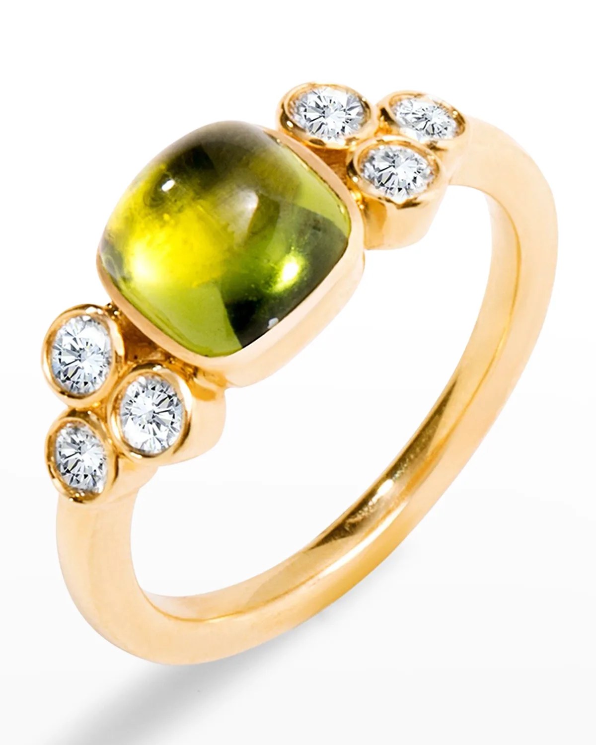 Andreoli Yellow Gold Peridot, Citrine and Diamond Ring Neiman Marcus