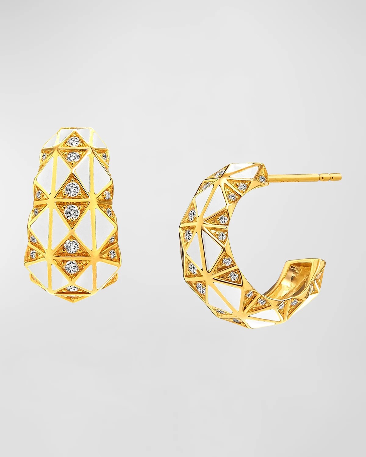 Syna 18k Yellow Gold Diamond Mini Hoop Earrings Neiman Marcus