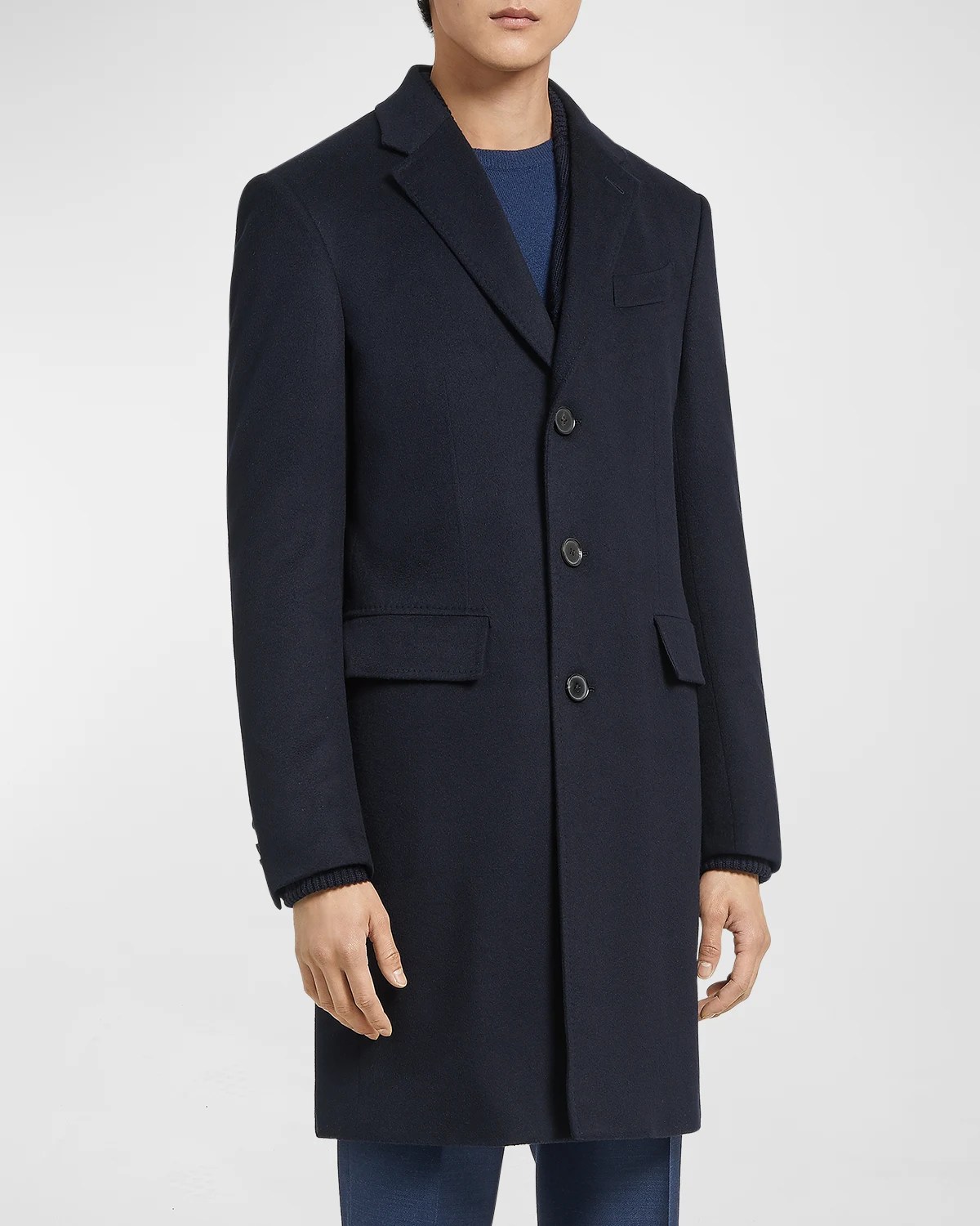Alexander McQueen Men's CashmereWool Topcoat Neiman Marcus