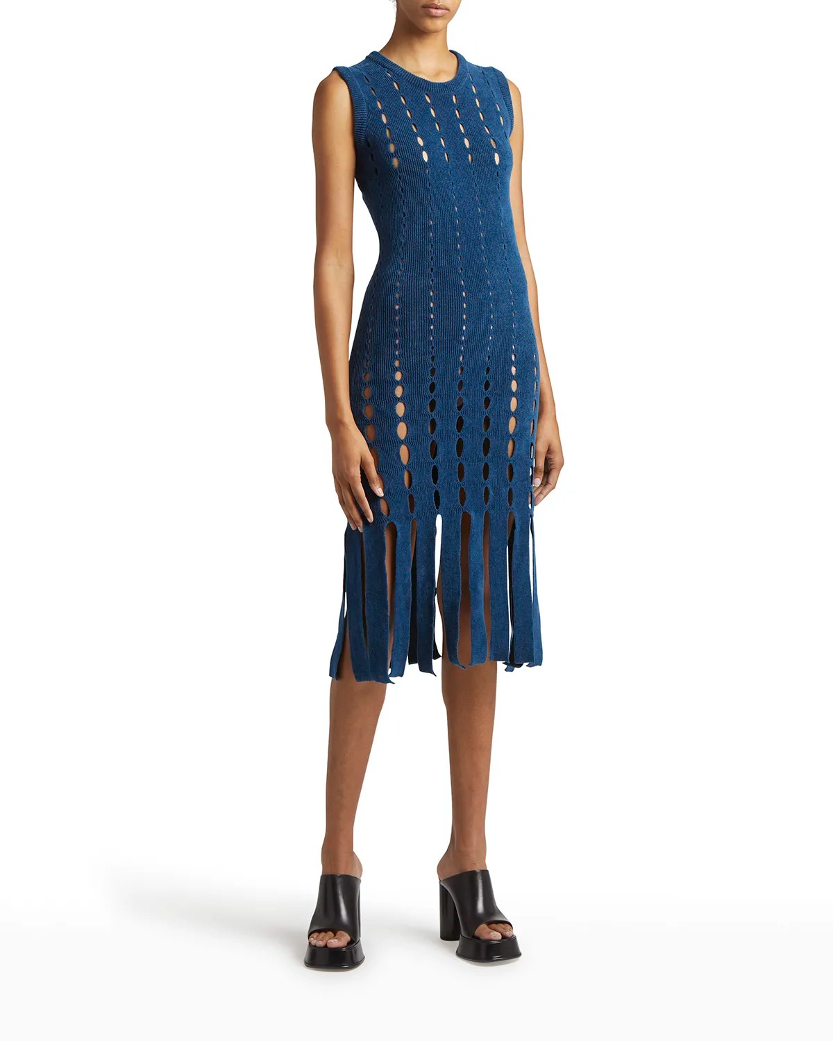 FRAME CutOut Knit Midi Dress Neiman Marcus