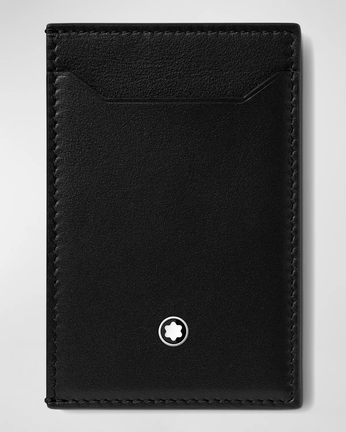 Montblanc Men's Meisterstück Pocket Holder Leather Zip Card Holder