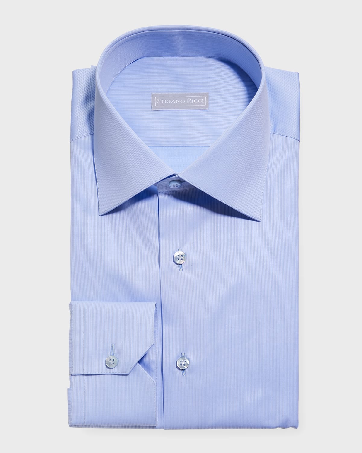 ZEGNA Men's Solid Textured Cotton Dress Shirt Neiman Marcus