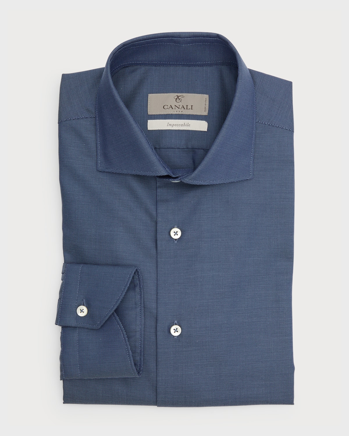 Canali Men's Stripe Wool Dress Shirt Neiman Marcus