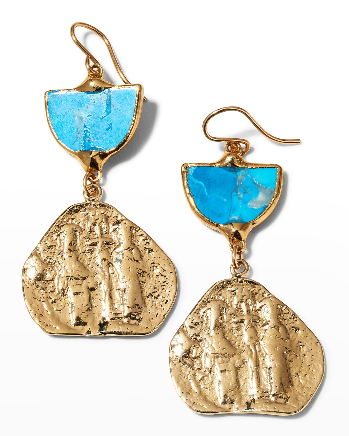 Devon Leigh Rainbow and Gold Foil Earrings Neiman Marcus