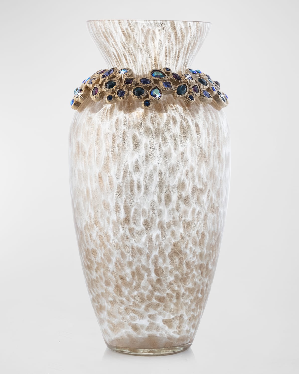 Jay Strongwater Norah Bejeweled Vase Peacock Neiman Marcus